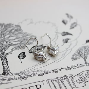Image of *SALE* fox earrings with hooks