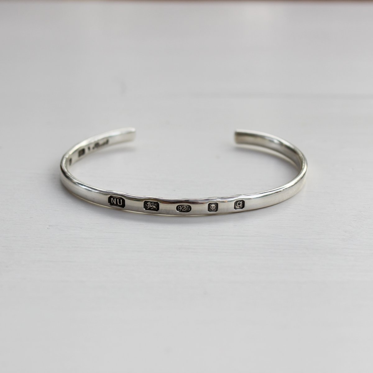 men's silver ingot bangle (light weight) RUST jewellery