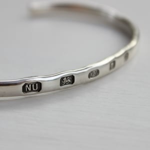 Image of men's silver ingot bangle (light weight)