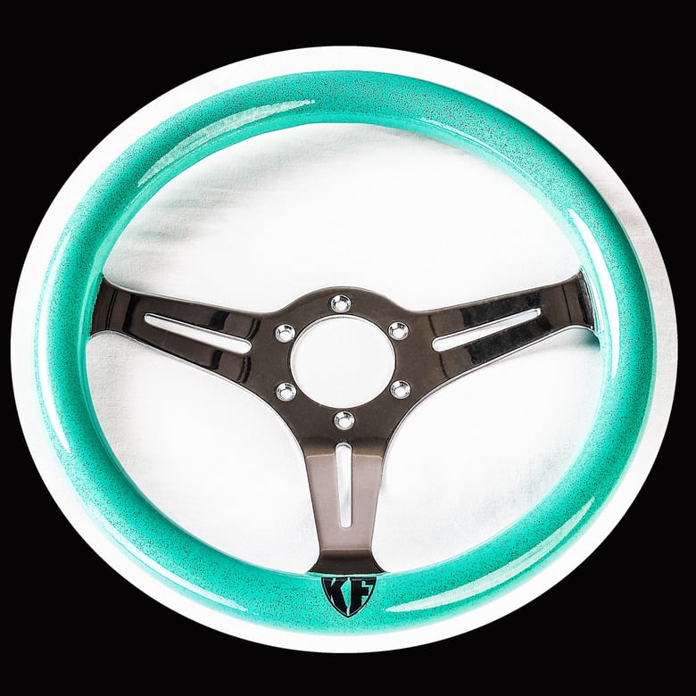 Image of Teal Flake Steering Wheel