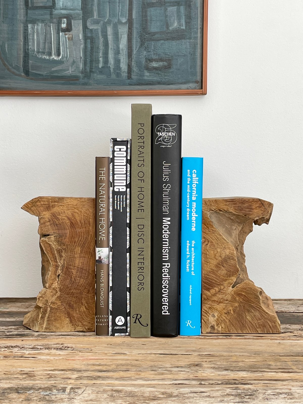 Image of LIVE EDGE WOODEN BOOKENDS