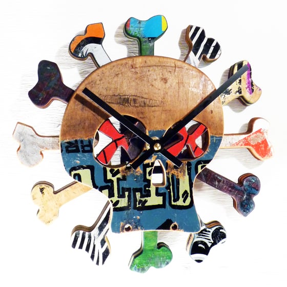 Image of "Boneless" Skateboard Clock by Deckstool.