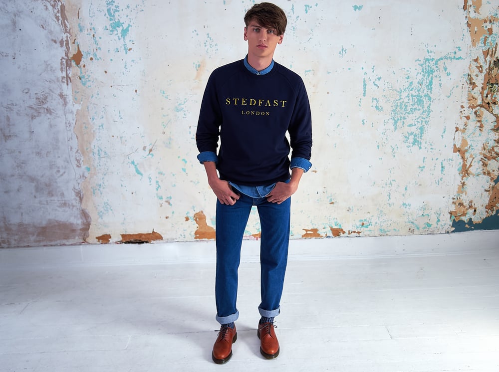 Image of Mens Stedfast Navy Sweatshirt