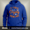 Pinkingz Bowling Hoodie - There's No Crying In Bowling || Royal Blue Silver Orange