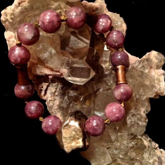 Image of Detoxify and Heal <3  Purple Lepidolite and Copper 