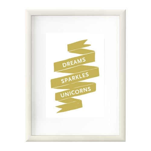 Image of Dreams, Sparkles, Unicorns (gold)