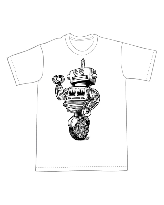 The Uniwheel Robot T-Shirt (A1) **FREE SHIPPING**