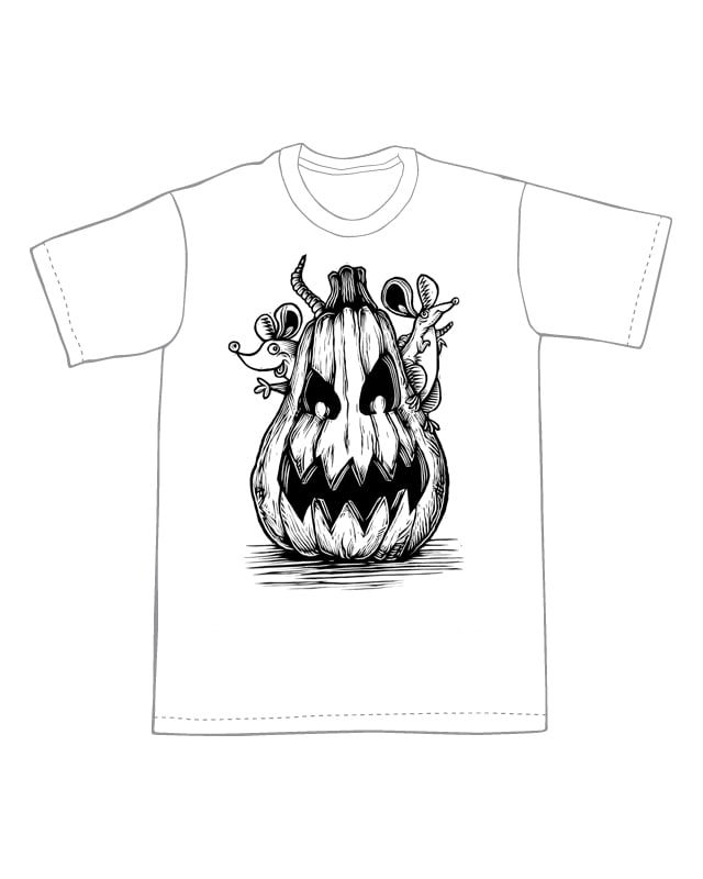 Jack-o-lantern with Mice T-Shirt (C1) **FREE SHIPPING**