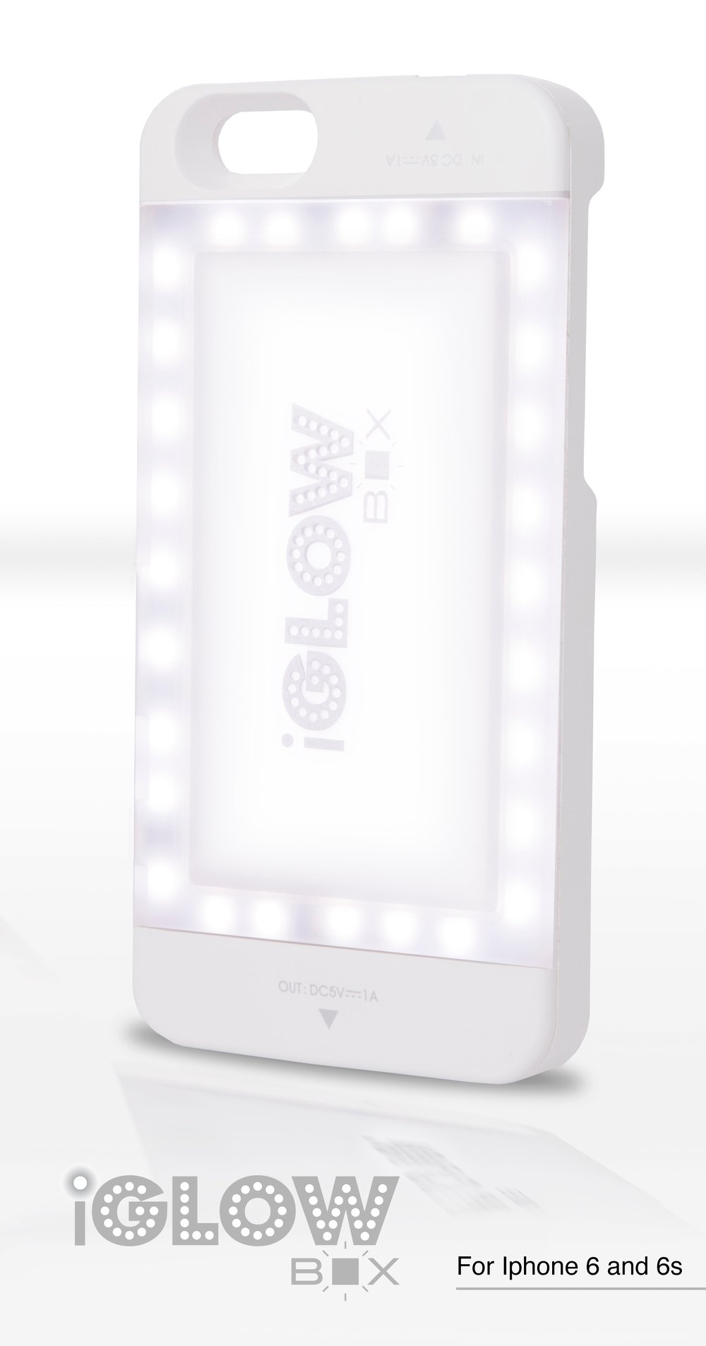 Image of PRE ORDER - iGLOW box iPHONE 6 PLUS - SILVER Logo - WHITE Case