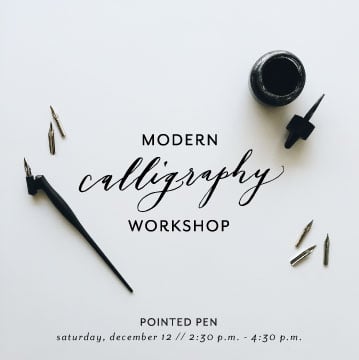 Image of Saturday, DEC 12th at 2:30 PM Modern Calligraphy
