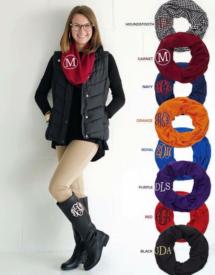 Image of Infinity Scarves - Monogrammed