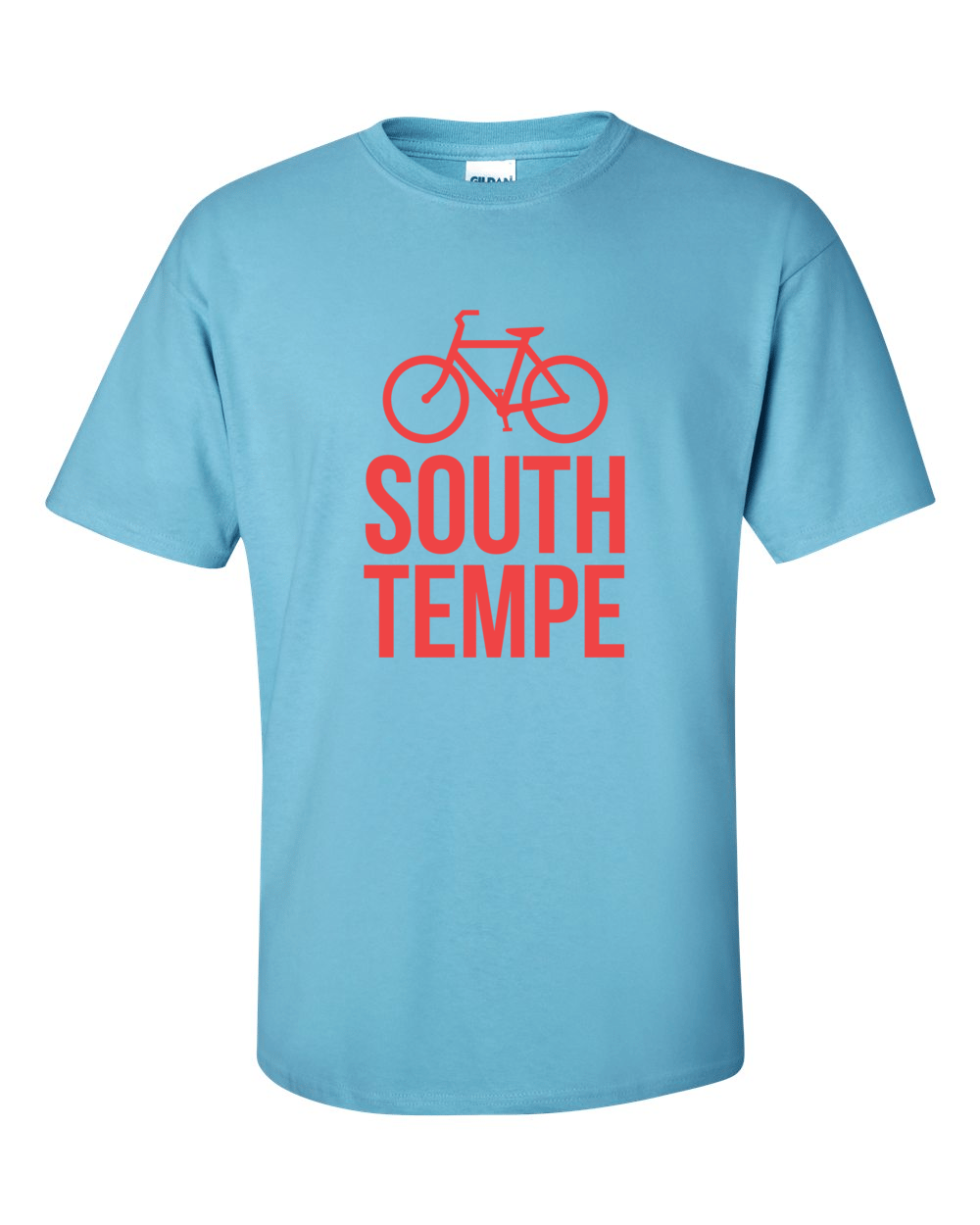 Image of South Tempe - Sky Blue Shirt with Red Letters
