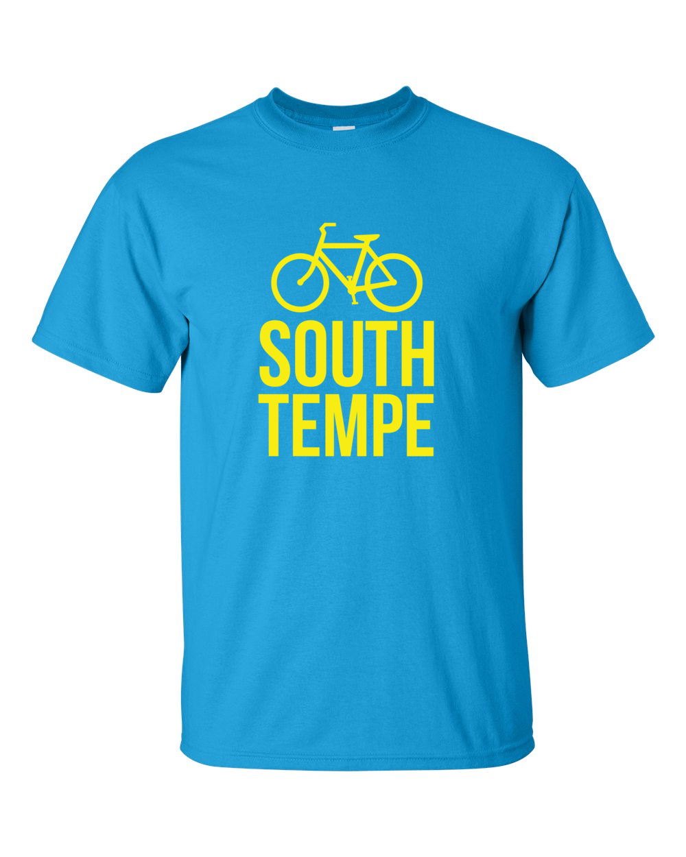 Image of South Tempe - Turquoise Shirt with Limón Yellow Letters