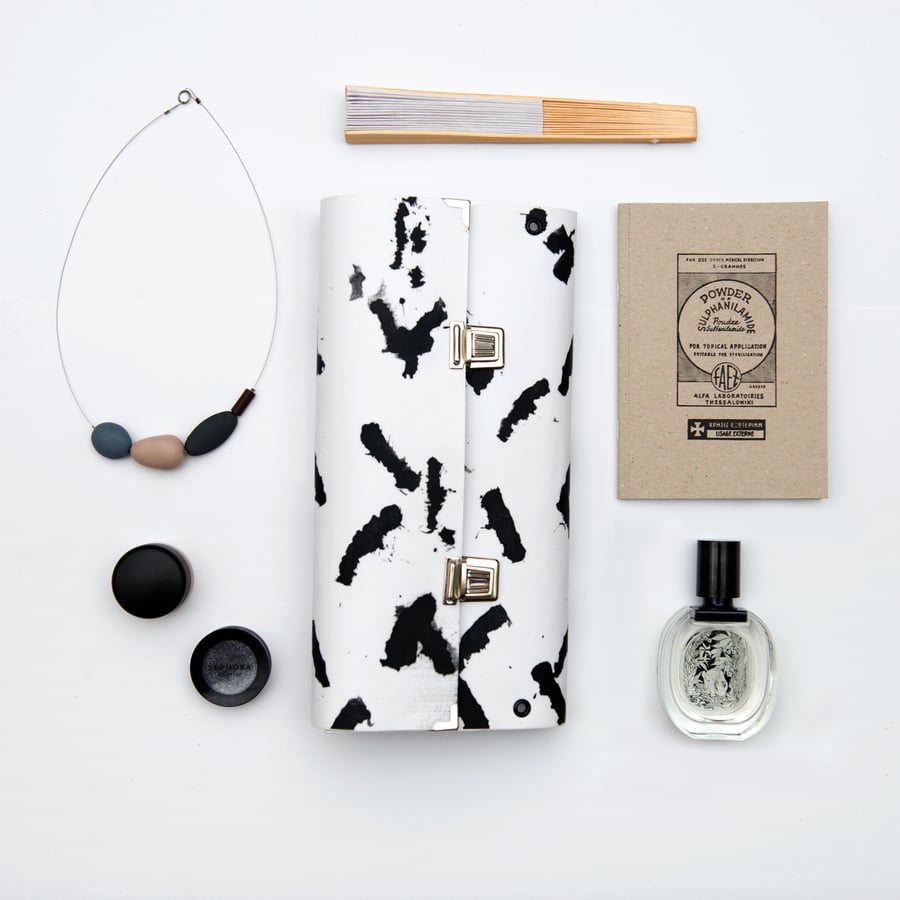 Image of Brush-ink / Clutch Bag / Double closure