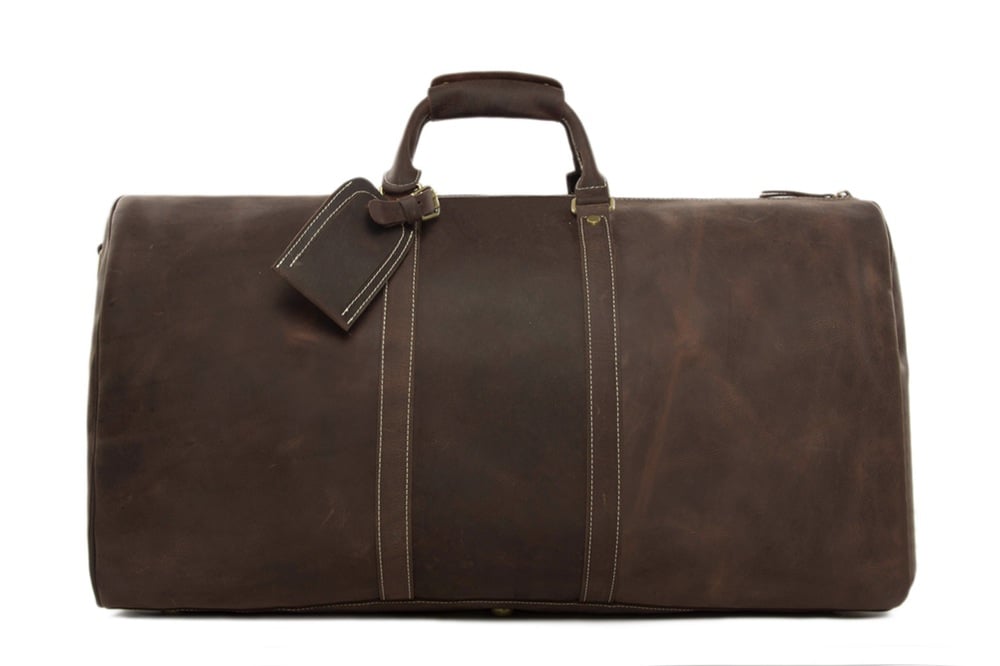 Handmade Extra Large Vintage Full Grain Leather Travel Bag, Duffle Bag, Holdall Luggage Bag ...
