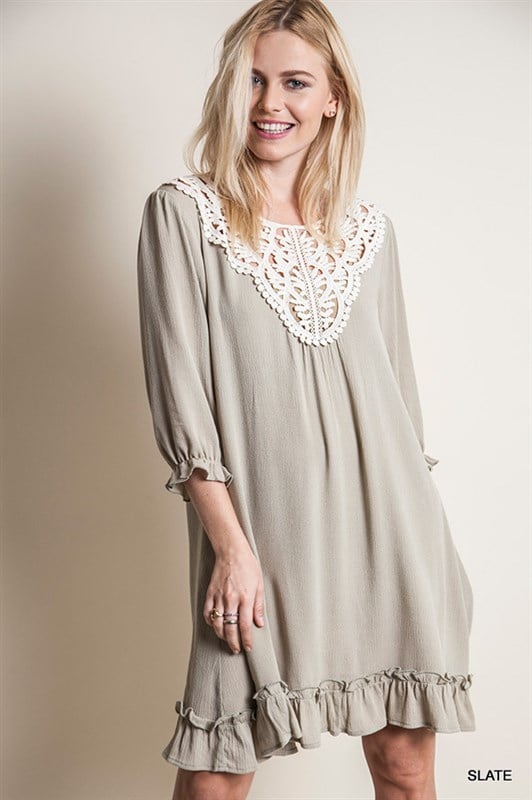 Image of PS.. I Love You Dress in Slate