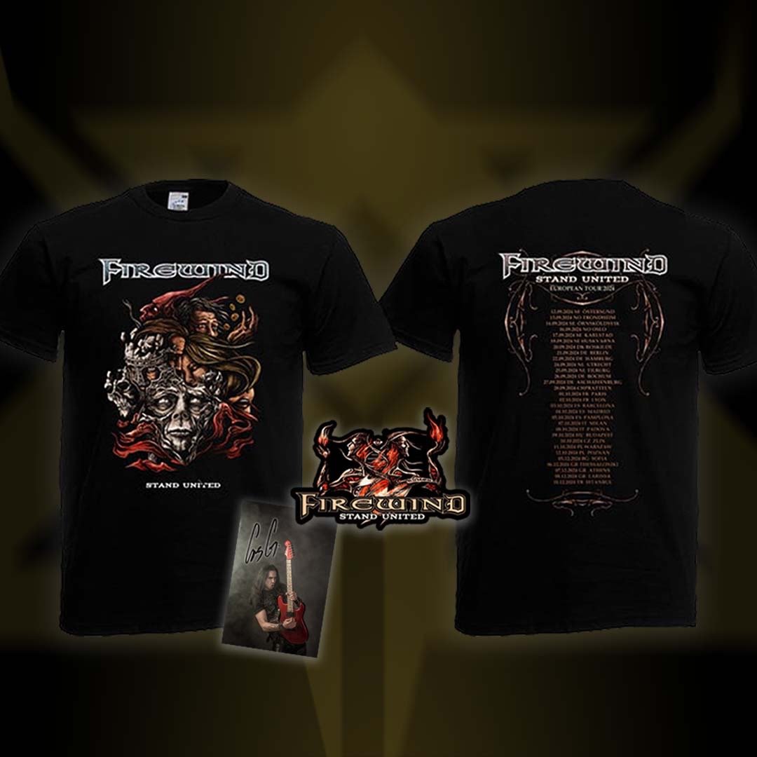 FIREWIND - XMAS BUNDLE (TOUR SHIRT + PATCH + SIGNED CARD) | Gus G