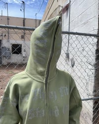 Image 2 of Sage rhinestone Full zip hoodie