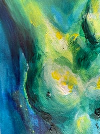 Image 2 of Green body study acrylic on paper 9 x 12 inches