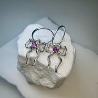 Image 3 of Pink Ribbon Earrings~made to order
