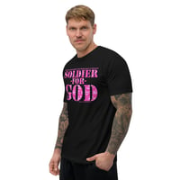 Image 3 of Soldier For God PINK Fitted Short Sleeve T-shirt