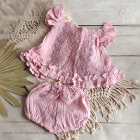 Image 1 of Palmina set size 9-12 months - blush pink