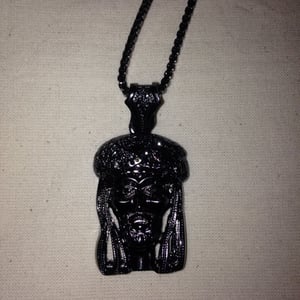 Image of Black Jesus piece with bling crown