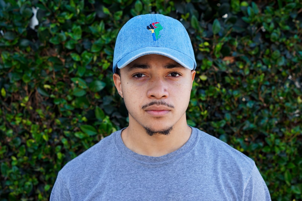 Image of 'Africa Fist' denim hat