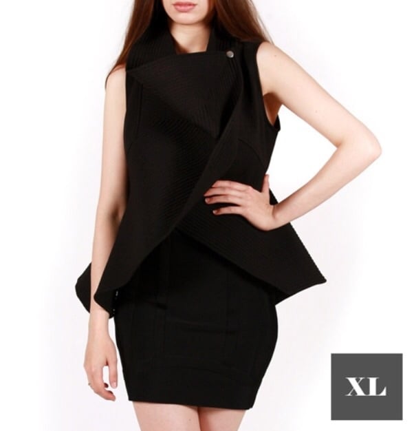 Image of Lovely Black Peplum Vest