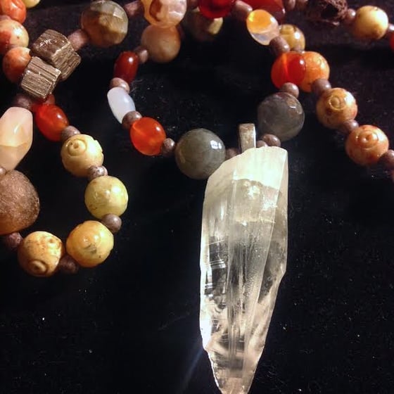 Image of Lemurian Quartz ~Channel ancient Information with numerous crystals shamanic in nature