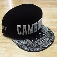 Image 1 of REP CAMBODIA Black Bandana Snapback