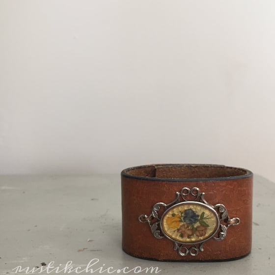 Image of Antique Floral Brooch Cuff