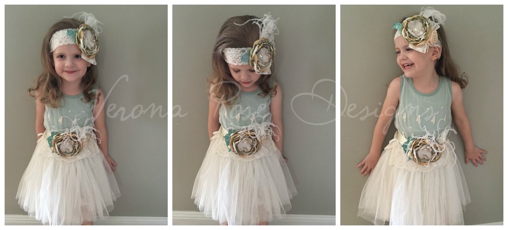 Image of Vintage Style Headband & Sash