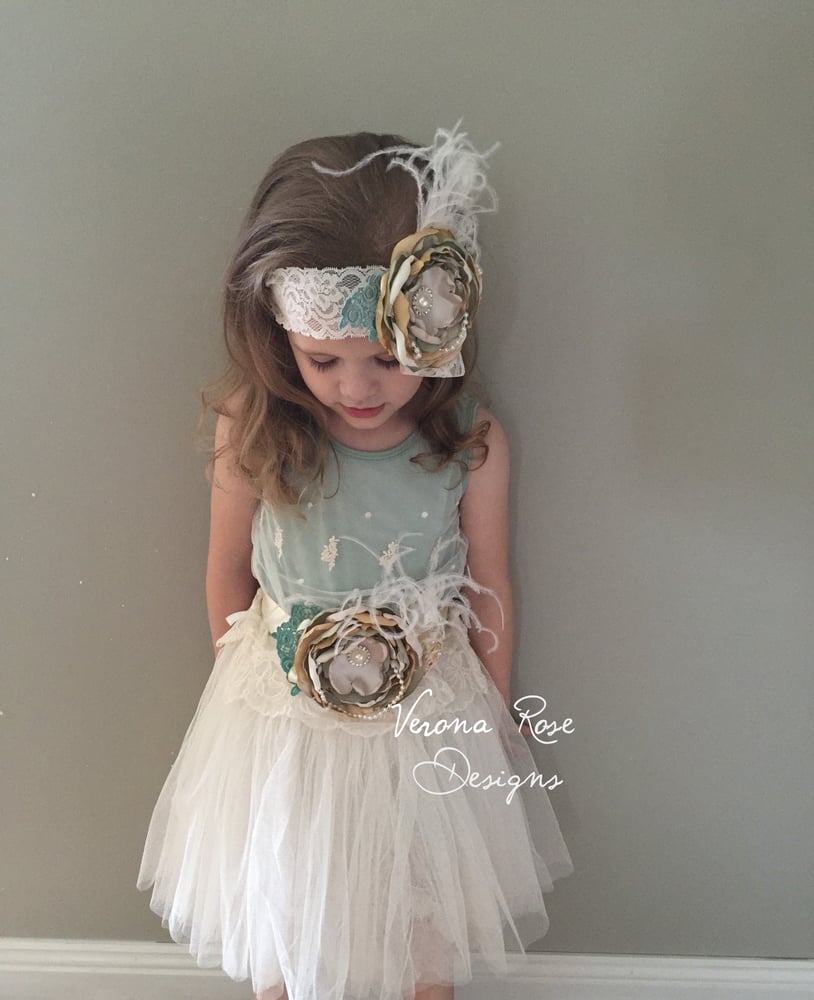 Image of Vintage Style Headband & Sash