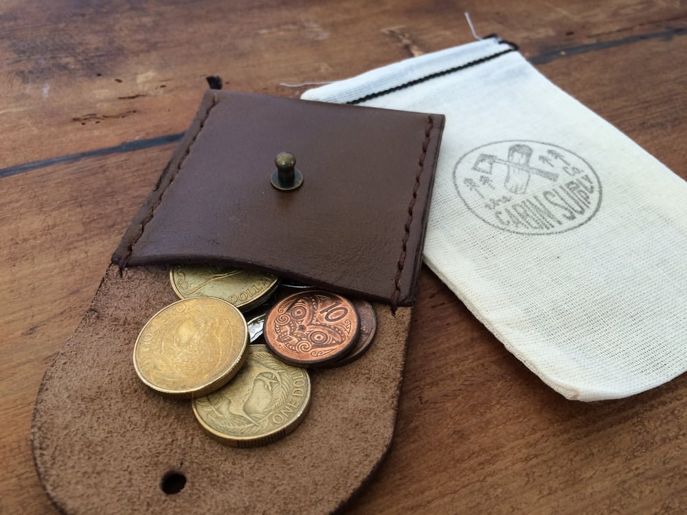 Leather coin pouch / the cabin supply co