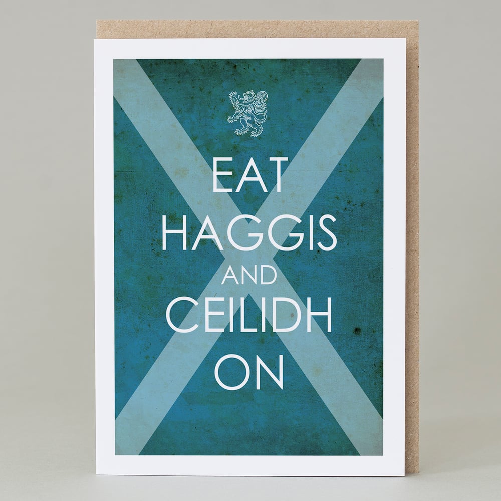 Image of Eat Haggis and Ceilidh On (Card)