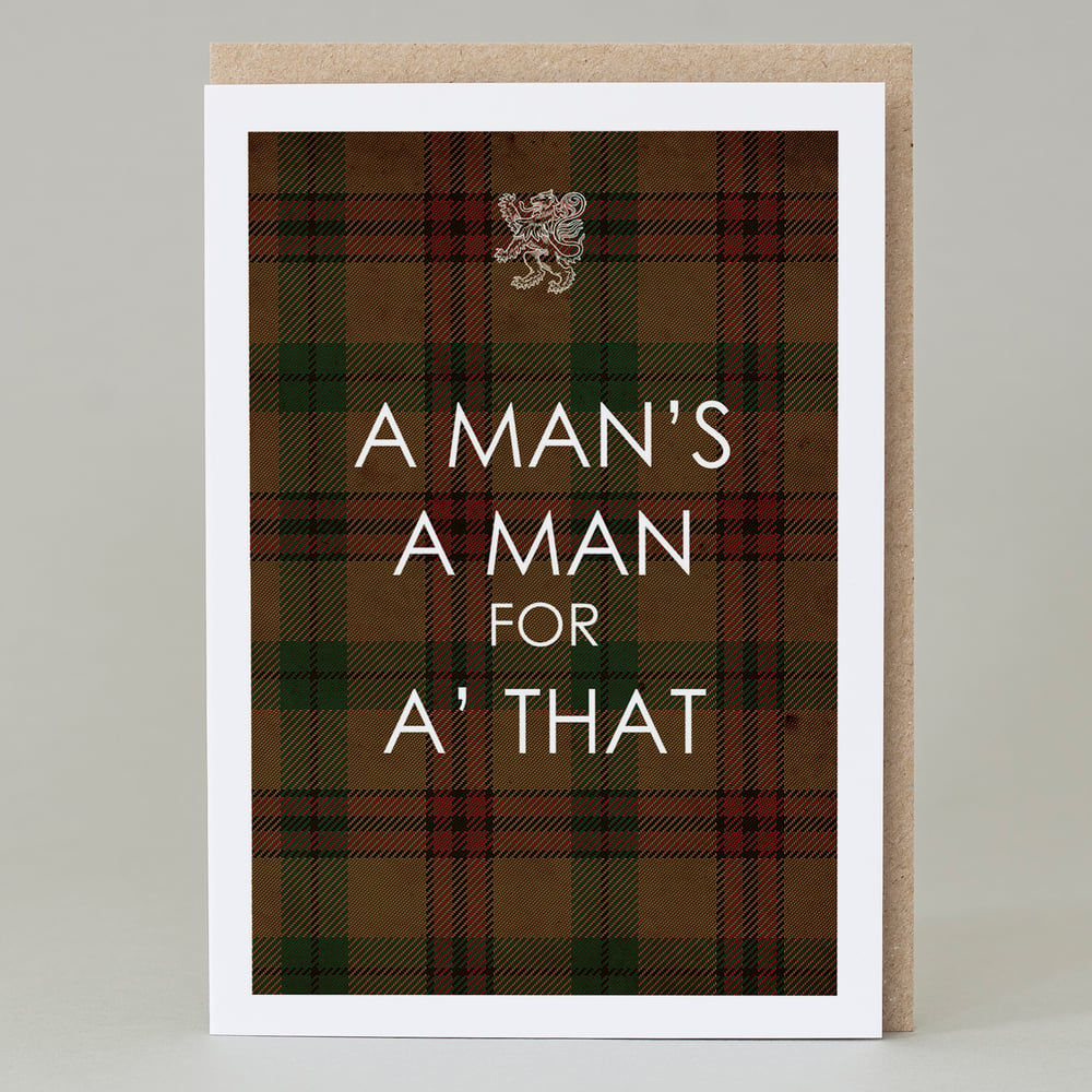 Image of A man's a man (card)