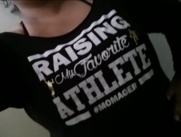 Image of Raising my favorite athlete off the shoulder tee