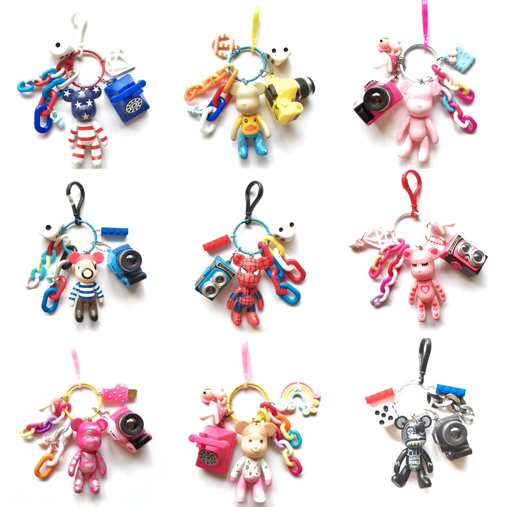 Image of Popobe Bear Keychains with interactive camera