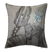 Image of ROBOT!!! Custom Painted Throw Pillow