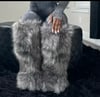 fur tall boots 