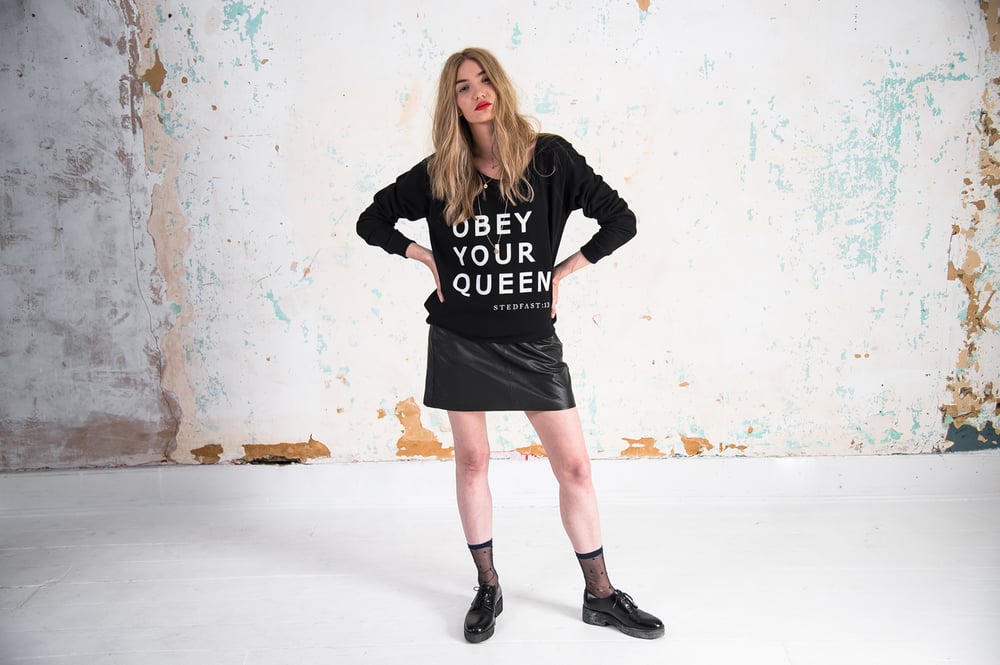 Image of Womens Obey your Queen black Sweatshirt