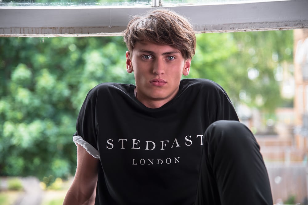 Image of Mens Stedfast London black T-shirt