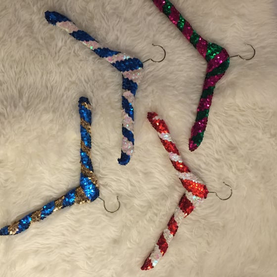Image of Two stripped Sequin Hangers