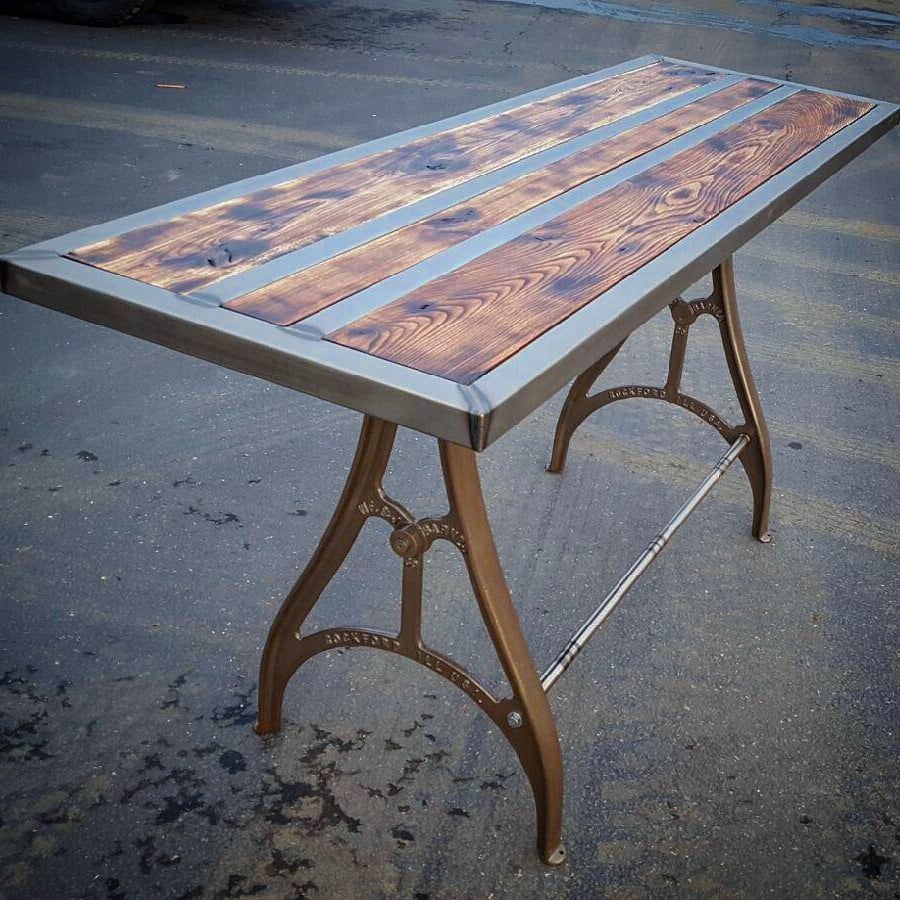 Image of Handmade Custom "Lathe" Bar table