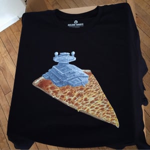 Image of One left!!  Super Cheesy Star Destroyer Black Tee ADULT Size Small