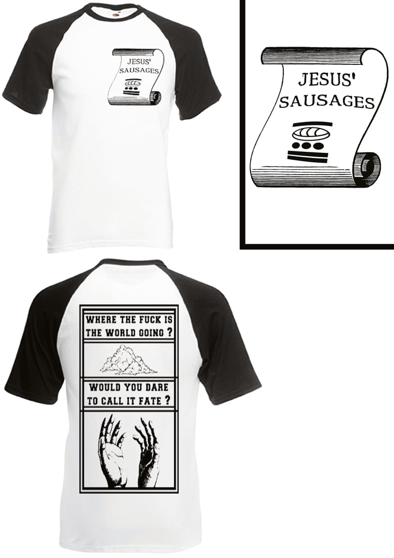 Image of Tee-shirt Baseball Jesus' Sausages manches courtes