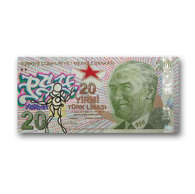Billet de banque turc - PSY la boutik