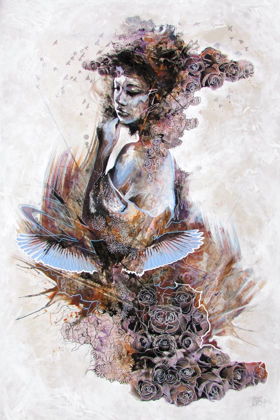 Image of "An Ode To Klimt" Hand Embellished Limited edition Print