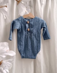 Image 1 of Baby Boys Bodysuit for Photoshoot |Asher | 12-18 months | dusty blue